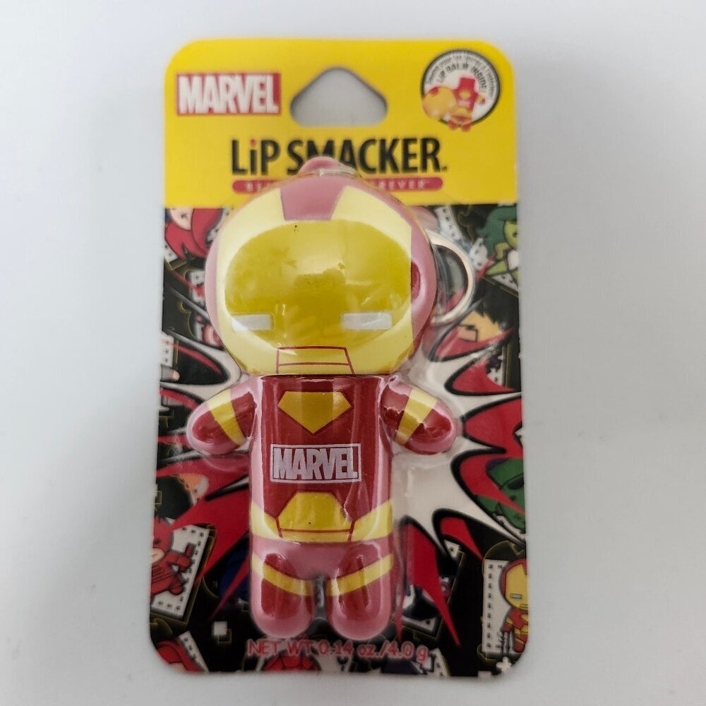 MARVEL Lip Smacker IRON MAN Billionaire Punch Lip Balm BNIP Key Chain DISNEY